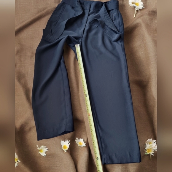 Matteson High Waisted Belted Black Dress Pants - Picture 5 of 7